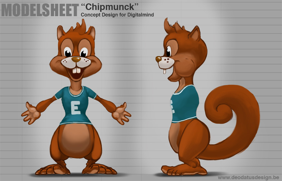 Chipmunk character design