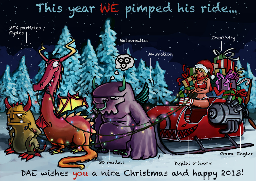 Digital Arts and Entertainment Christmas card