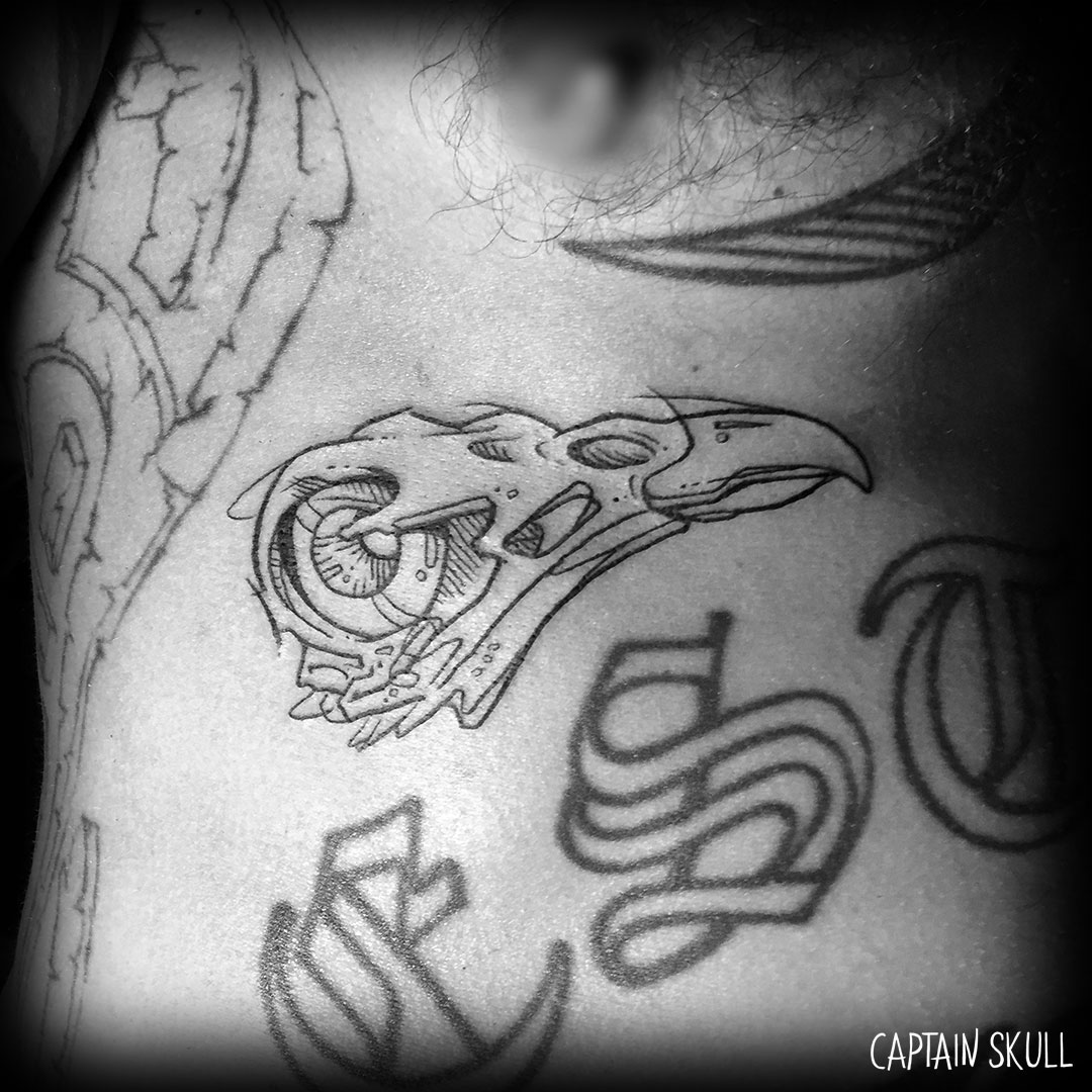 Seahawk skull tattoo