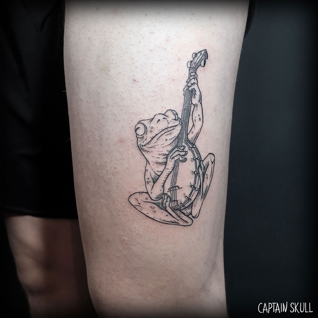 Frog & Banjo Tattoo